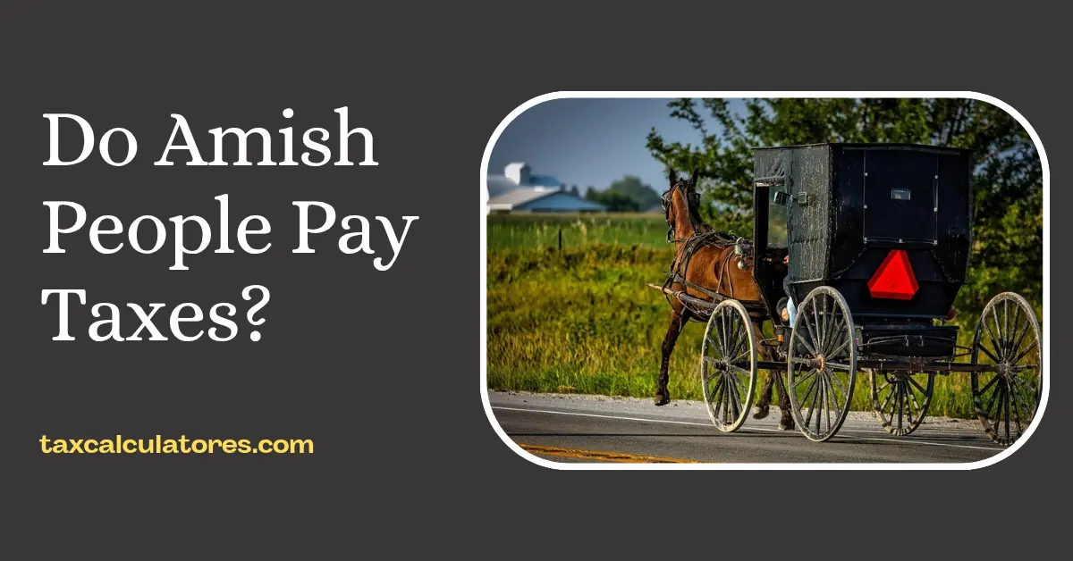 Do Amish people pay taxes