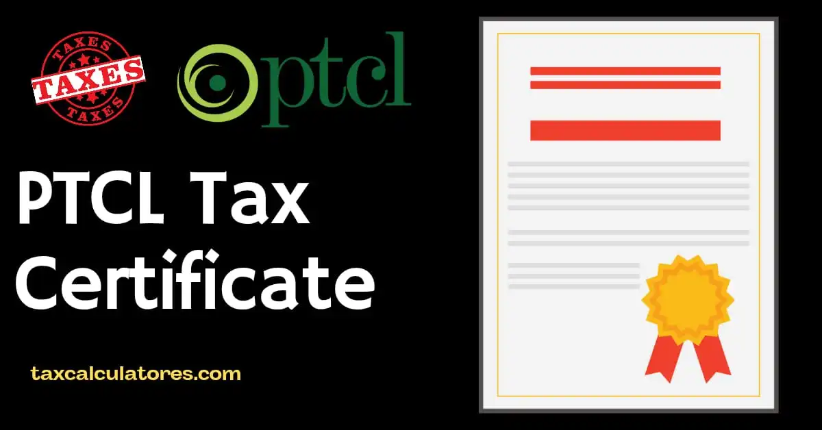 ptcl tax certificate
